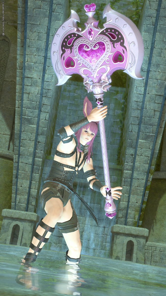 明日暑さでガチャにしにいくか迷う… とりあえず銃と斧は欲しい🥺 #FF14