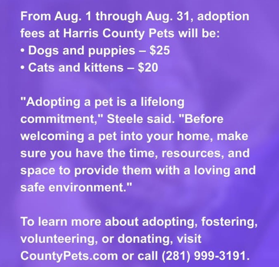 CLEAR THE SHELTER & #SAVE A LIFE WHEN Today August 1, 2026 - August 31 ...