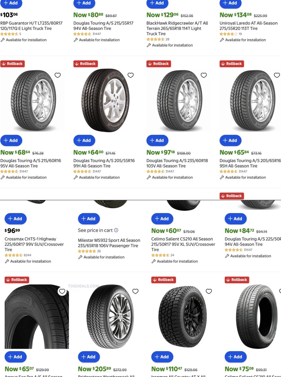 clrexplorer's tweet photo. TIRE ROLLBACK @ WALMART 🛞

https://t.co/Qf3BIOO7c7

Check asap, right now the deal is active

#ad https://t.co/QGTEqMtLXP