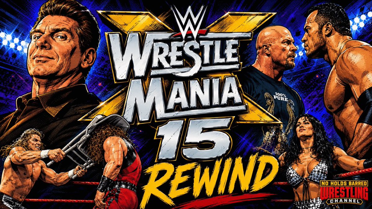 BobbyFinsTalk's tweet photo. 🚨 LIVE TODAY at 3PM ET! 🚨

It’s time for another WrestleMania Rewind! 🎙️

🏆 WrestleMania XV Rewind: Reliving an Attitude Era Classic

Join me & @joshkimmelOUS on the @NHBWrestlingPod as we relive one of the biggest nights of the Attitude Era!

⚪️Stone Cold vs. The Rock
⚪️Undertaker vs. Big Boss Man (HIAC)
⚪️Sable, Mankind, Kane & more!
⚪️Full match-by-match review, memories, and analysis.

Watch LIVE at 3PM ET: https://t.co/exkRWsrF9G

Who remembers watching WrestleMania XV live? Drop your favorite moment below! 👇

#WrestleManiaXV #WrestleMania #StoneCold #TheRock #AttitudeEra #WWE #WWF #WrestlingCommunity #NoHoldsBarred #FTSN