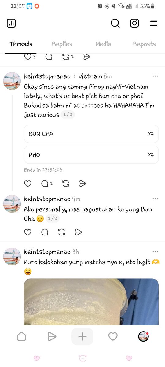 keintstopmenao's tweet photo. Taena sa sobrang bored ko nag post nalang ako ng poll sa threads, so ano nga kasi mas bet nyo sa 🇻🇳 Bun Cha or Pho? hahahaha sagutin nyo ko 😌 https://t.co/KKXWOzJuiI