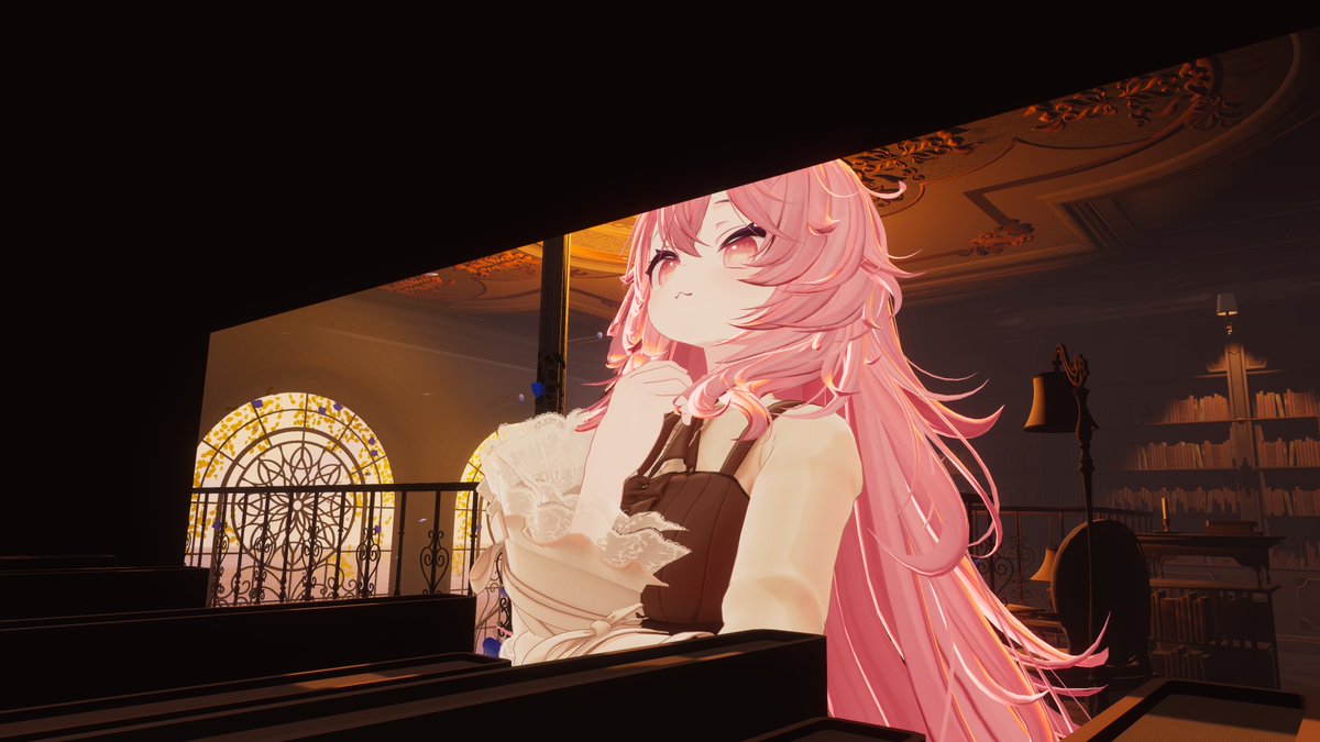 pipafish_'s tweet photo. 不太擅長讀書的孩子😫📖 #VRChat (最後隨便放的) https://t.co/sEEVvJjOqe