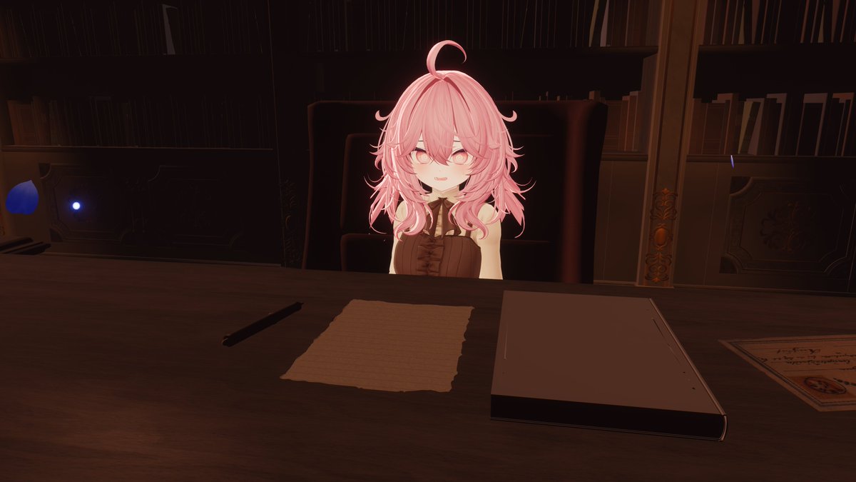 pipafish_'s tweet photo. 不太擅長讀書的孩子😫📖 #VRChat (最後隨便放的) https://t.co/sEEVvJjOqe