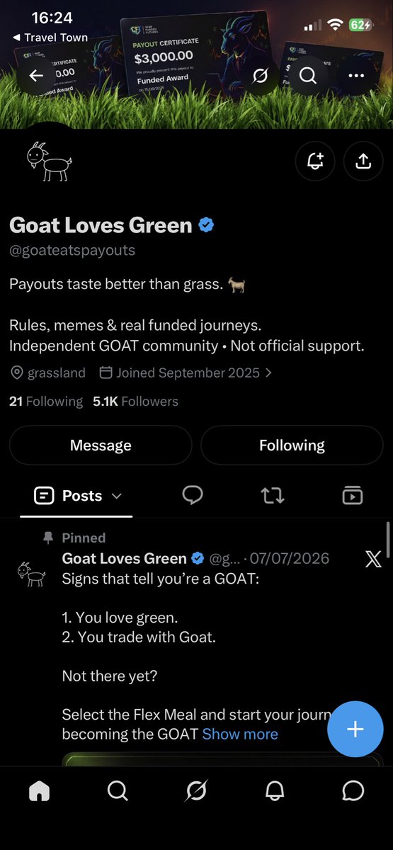 PhilipBreanna's tweet photo. @propfirmsplaza @goateatspayouts @grok 🐐 https://t.co/LhSnigLtaS