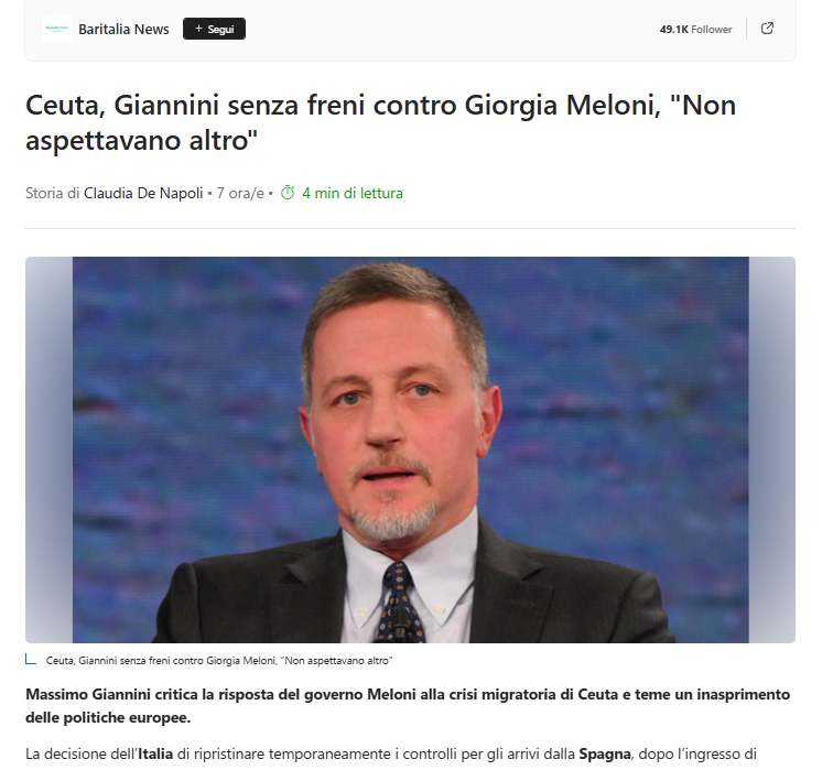 Siddh60's tweet photo. Non aspettavano altro? E la #sinistra glielo ha offerto su un piatto d'argento! Se la prenda con la sinistra e le sue politiche fallimentari!!!
Ci ricordiamo la nave #Flora e il blocco navale dei "#fascisti" #vannacciani ante litteram di #Prodi !
Ora hanno cambiato idea... certo, gli #albanesi avevano conosciuto il #comunismo e non sarebbero mai stati elettori della #sinistra, quindi non bisognava accoglierli! Invece questi dall'africa sono ottimi per i #comunisti #piddini.
#Giannini: il più ributtante servo dei poteri forti.
https://t.co/QmwkWJYk2C
