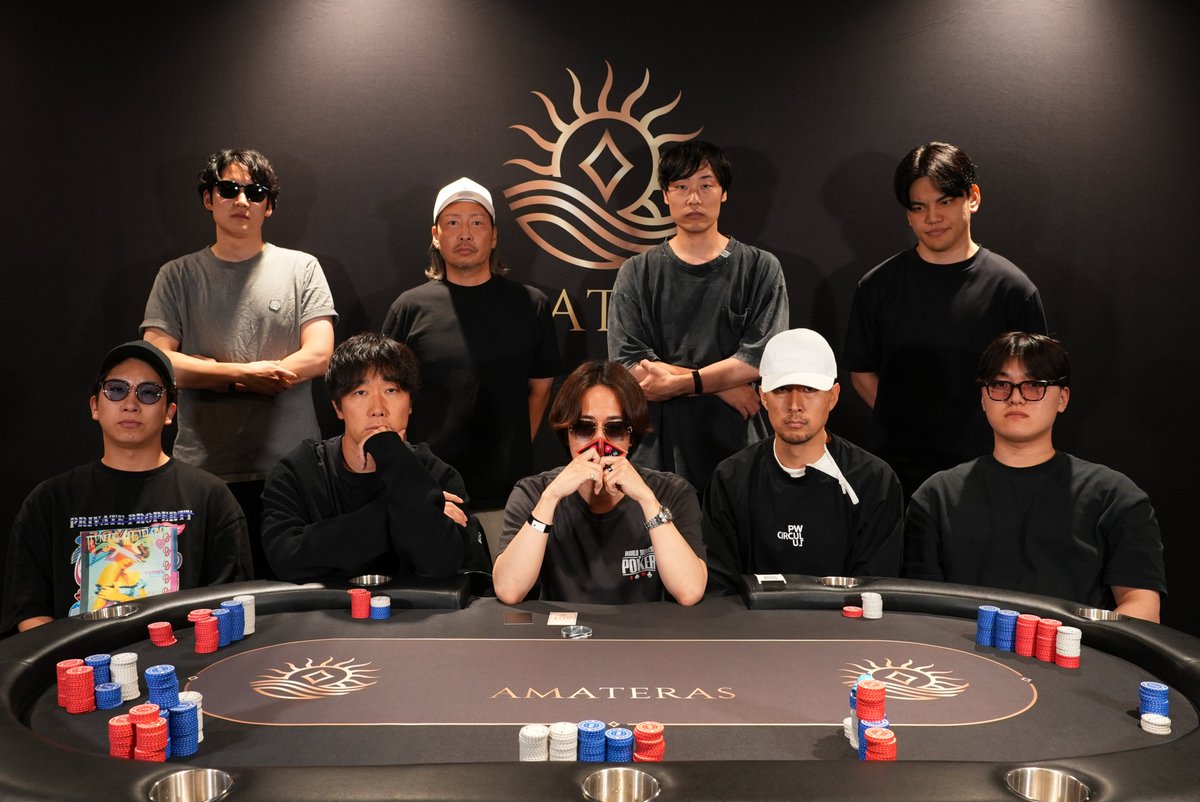 amateras_poker's tweet photo. 【#9 スーパーハイローラー-須佐之男86-(スサノオ)】

FTになりました！
見事勝ち残ったプレイヤーの皆様です。

1. なか　(@naka__poker)
2. Ryo　　
3.どい　　
4. Nao
5. S　　
6. KBD05　　
7. ky　　
8. Koji
9. r.h https://t.co/wQgOs5P6fl