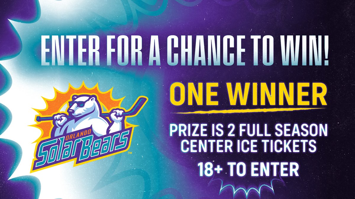 OrlandoHockey's tweet photo. Who wants to WIN some Season Tickets?! 😱

Enter to win HERE! ⬇️
🎟️ https://t.co/fSWFVoXRpU https://t.co/jcOSrixKiy