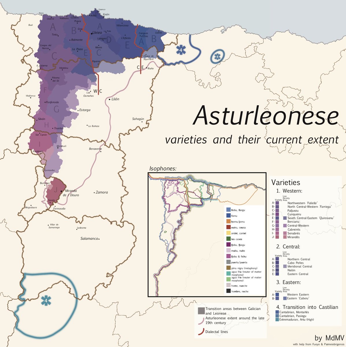 gurriapu's tweet photo. Mui guapu esti mapa de les diferentes modalidaes llingüístiqies asturlleoneses. 🤩🤩🤩 https://t.co/r92iZXpa2J