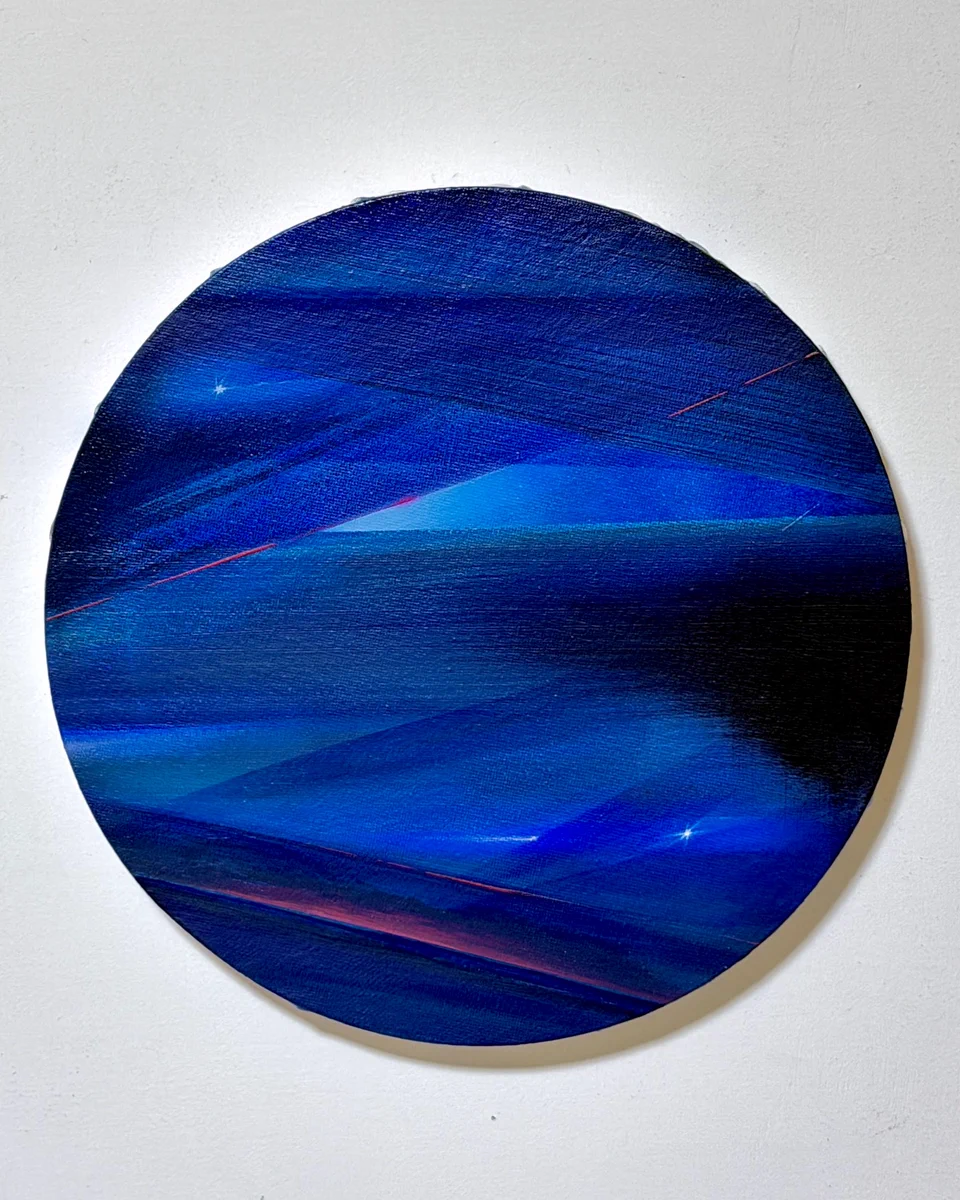 青と黒の宇宙の油彩画27cm25cm TAKUYA YONEZAWA ｜ 画家 on X: 