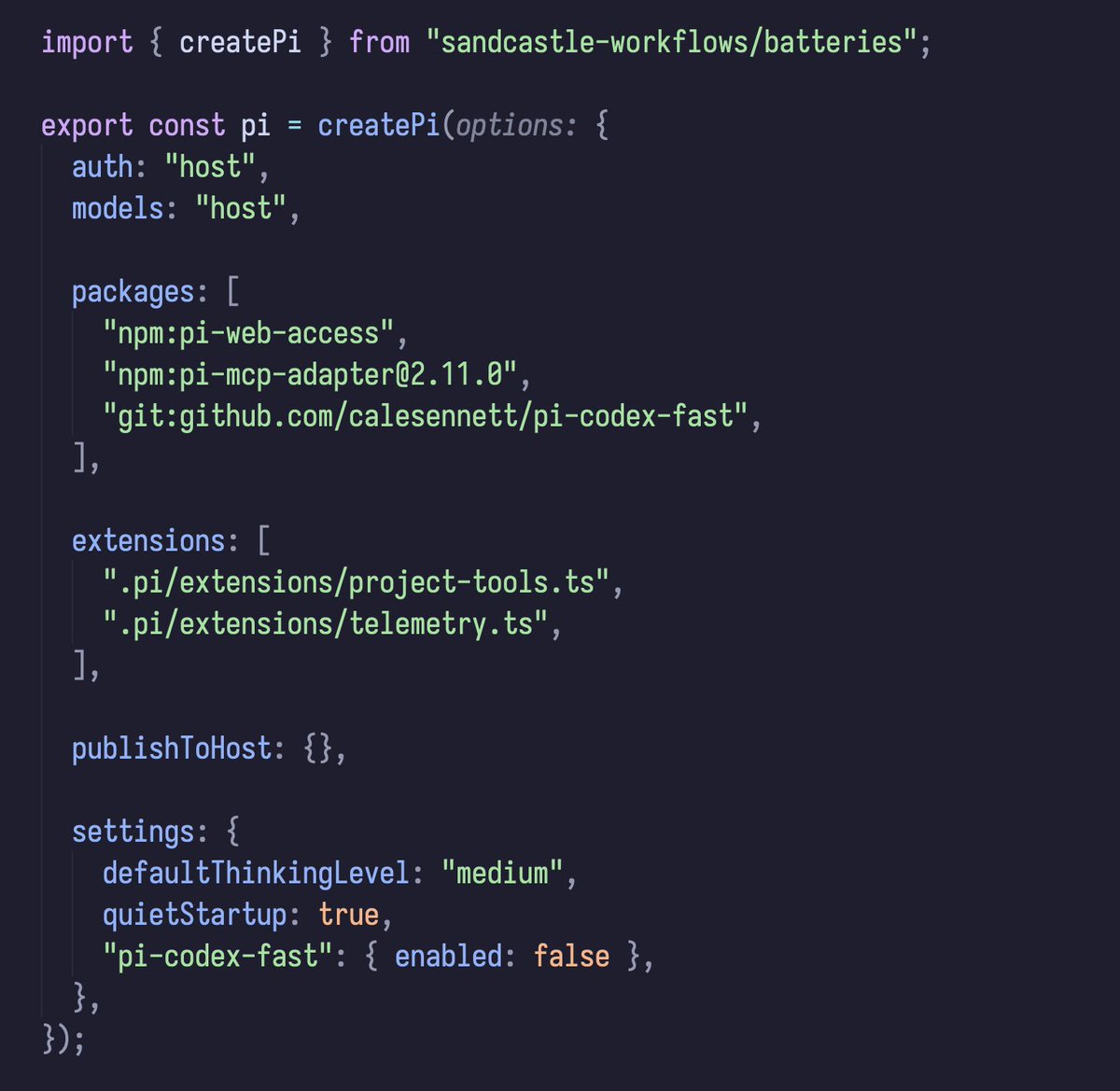 veloi_'s tweet photo. @mattpocockuk Deep harness configuration support with Pi agent https://t.co/yDt70AEAC7
