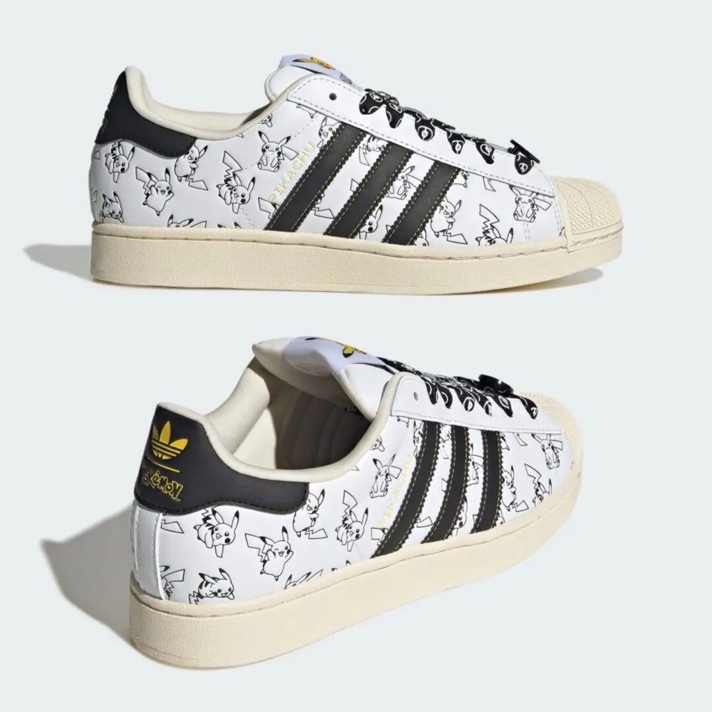 Ovrnundr's tweet photo. Pokémon x adidas Superstar “Pikachu” ⚡️ 

OFFICIAL IMAGES

• September 2026 https://t.co/RtW1YMFFba