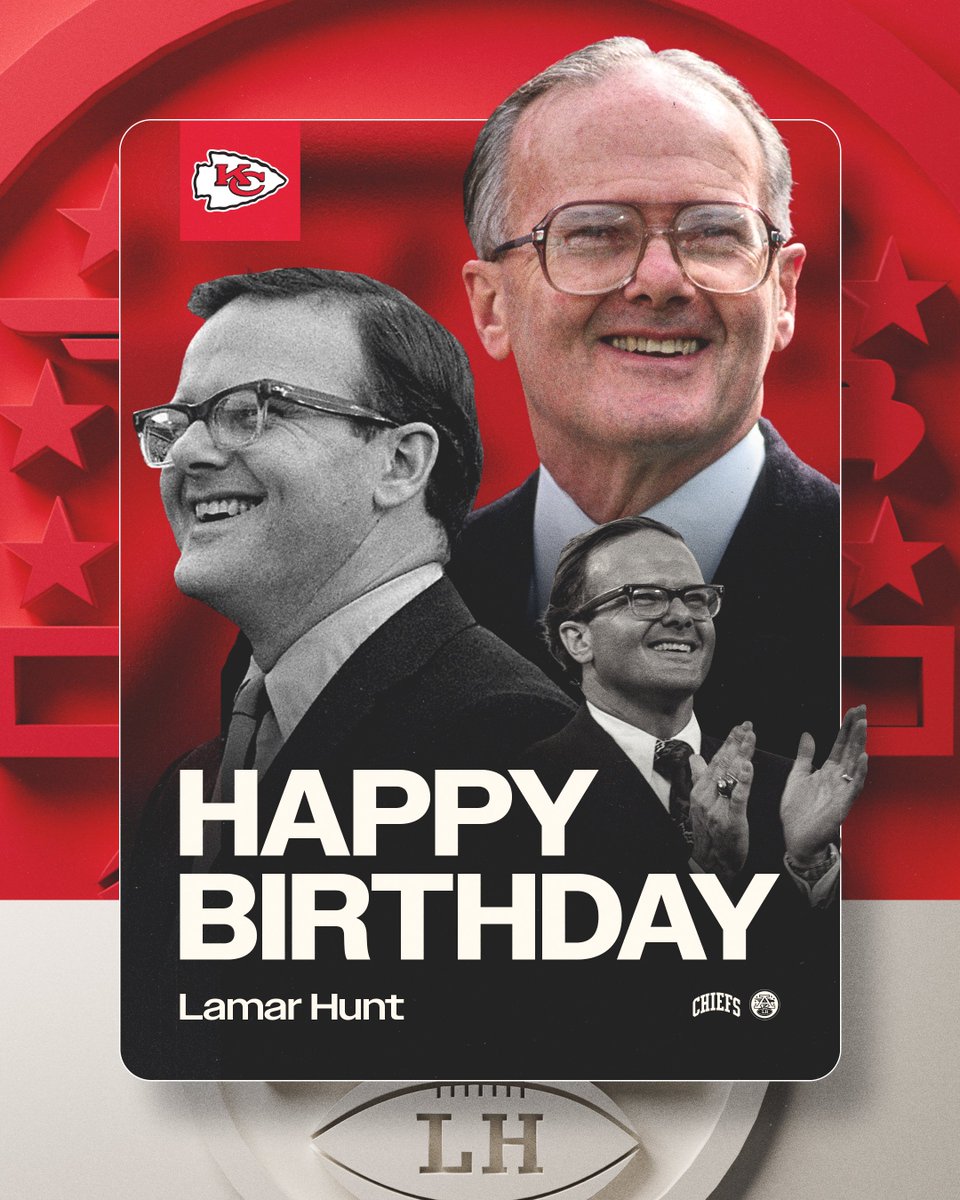 Chiefs's tweet photo. From starting the AFL to naming the Super Bowl and everything in between, Lamar Hunt was a true visionary. 

Today and every day, we strive to honor his legacy ❤️ https://t.co/dR0OOKakYk