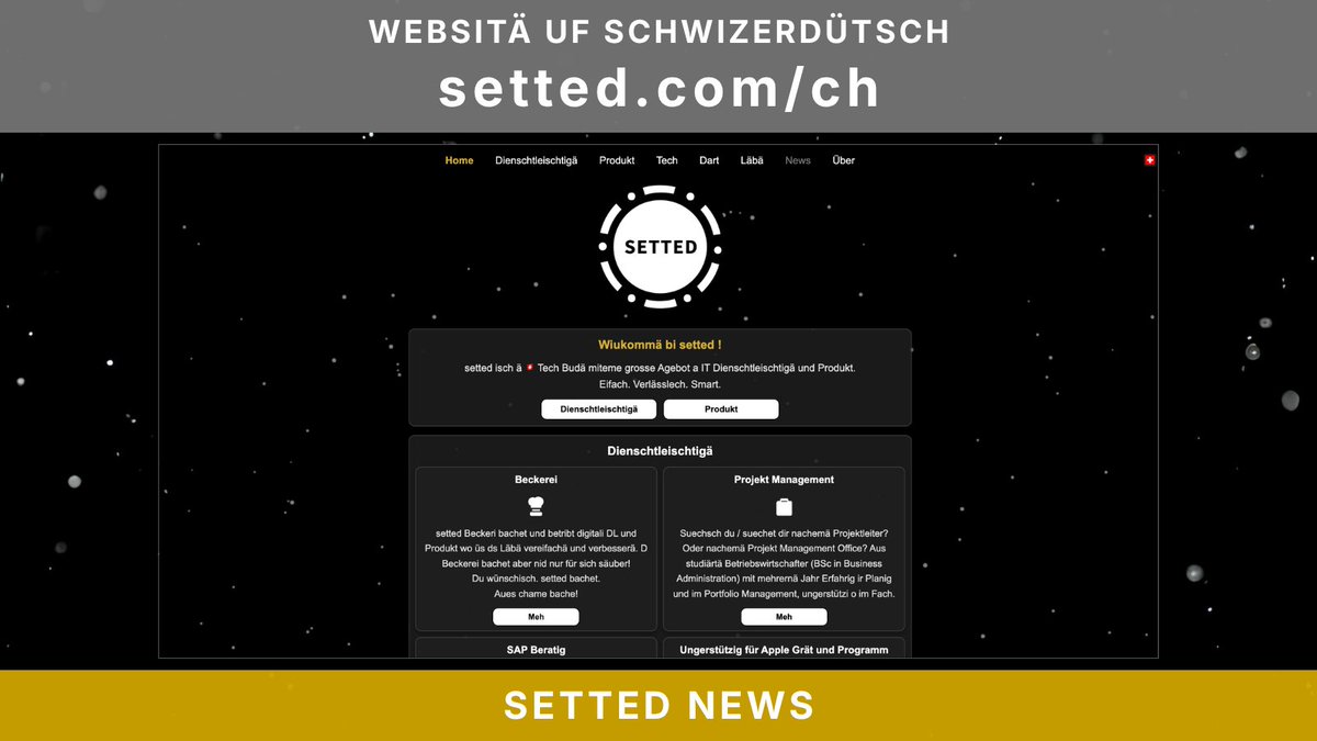 settedX's tweet photo. D https://t.co/SiLsGHgoFG Websitä isch ab sofort uf Schwizerdütsch verfüegbar 🇨🇭 https://t.co/3V9bHM0QTU