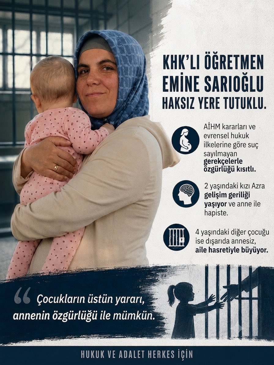 odakdunyam's tweet photo. Bir muhasebeci düşünün…
Ne vergi kaçakçılığıyla suçlanmış ne resmî belgede sahtecilikle ne de görevi kötüye kullanmakla.
Buna rağmen cezaevinde.

Emine Sarıoğlu’nun dosyasında hukuk dışı eylemler değil, rutin hayatın olağan gerekleri yer alıyor.

@barisyarkadas 

AzraBebek Hapiste