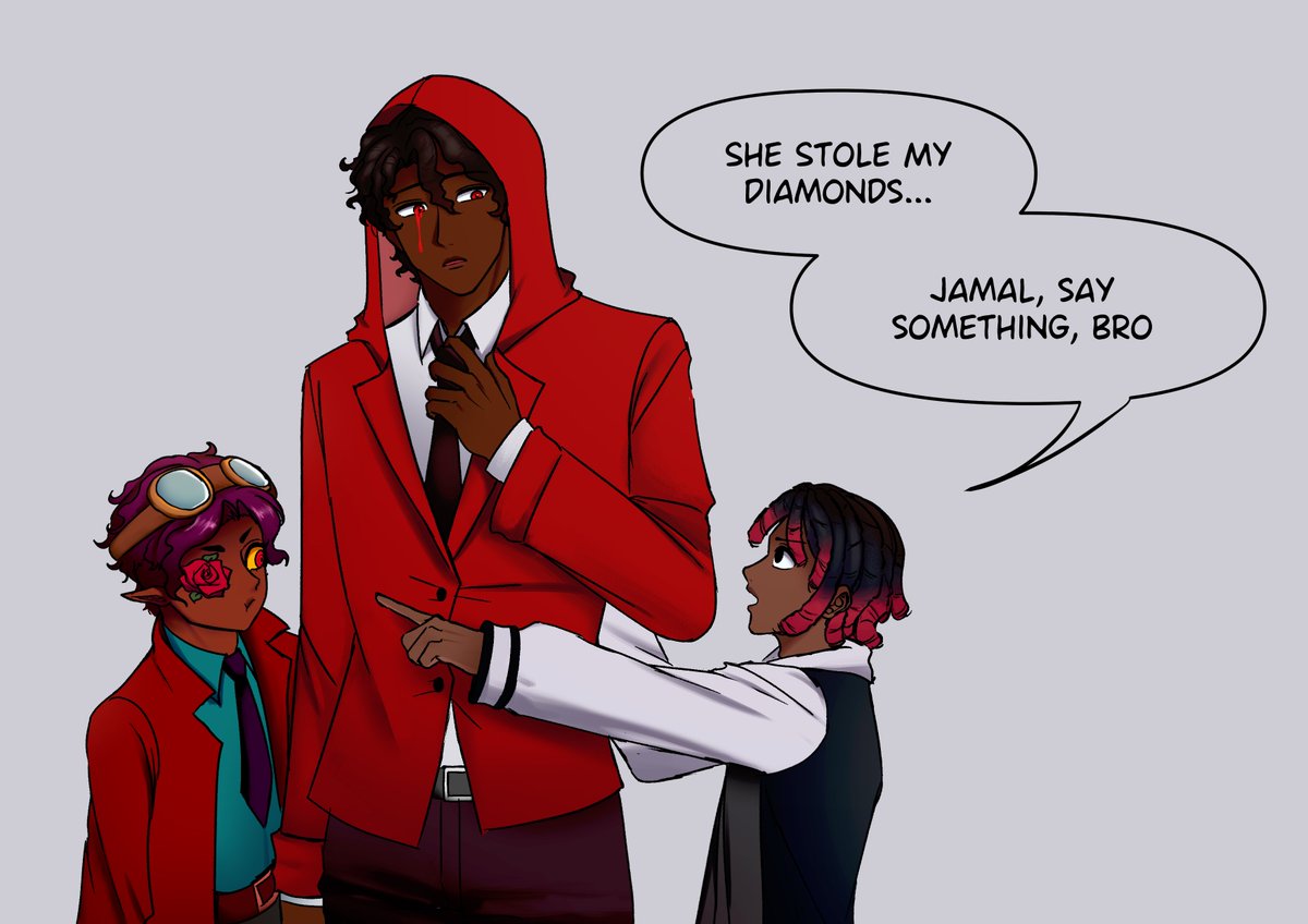 XavierXinn_'s tweet photo. That scene was quite funny, so I just drew it
They're like two kids arguing over a toy lmao
#roserocket #jamsteo #TheAnnoymousClergy https://t.co/pu48otswgs