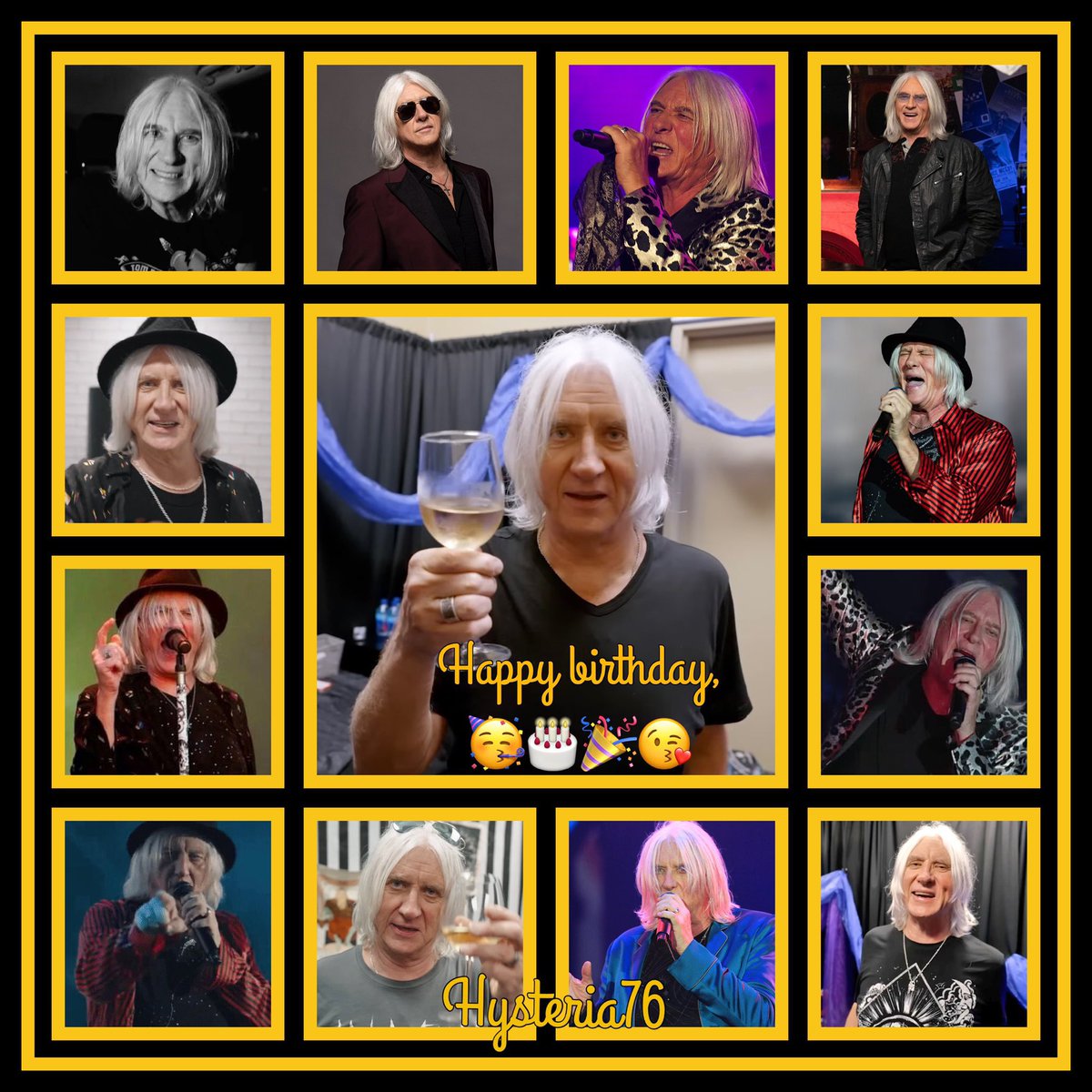 Hysteria76's tweet photo. Happy birthday dear Joe @DefLeppard @bootyruben 
🥳🎂🎉.. Wishing you the happiest of birthdays and many more.. I love you and always will..❤️😘❤️
Greatest frontman of all time..❤️💋 https://t.co/77yBaCOfRi