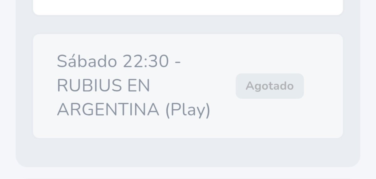 RubiusUpd's tweet photo. 📢 | Aparentemente, las entradas ShowPass para ver a Rubius en Argentina, se han agotado!

Por el momento, la única opción disponible para ver su show, es el Festival Pass.

Si se habilitan nuevas entradas, estaremos avisando. https://t.co/6fcT34hk09