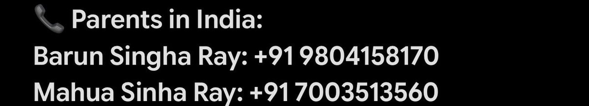 SomjyotiM's tweet photo. @smritiirani URGENT HELP NEEDED
Our daughter, Sreeja Sinha Roy, is stranded in California, US without a visa or IDs, suffering from severe mental illness. We are her elderly parents in Kolkata, India, and are completely helpless. https://t.co/HwtTjo0H5u