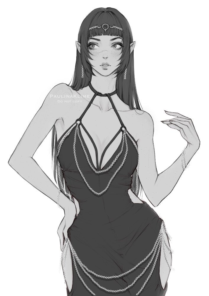 PaulinaKlime's tweet photo. Shadowheart in a new dress ✨ WIP https://t.co/0CrTKgnh0l