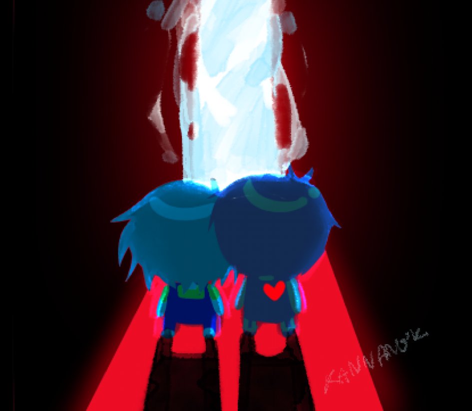 kannanok0's tweet photo. should I finish this? 
Deltarune x OMORI
#deltarune #omori https://t.co/WqPWtEPYG4