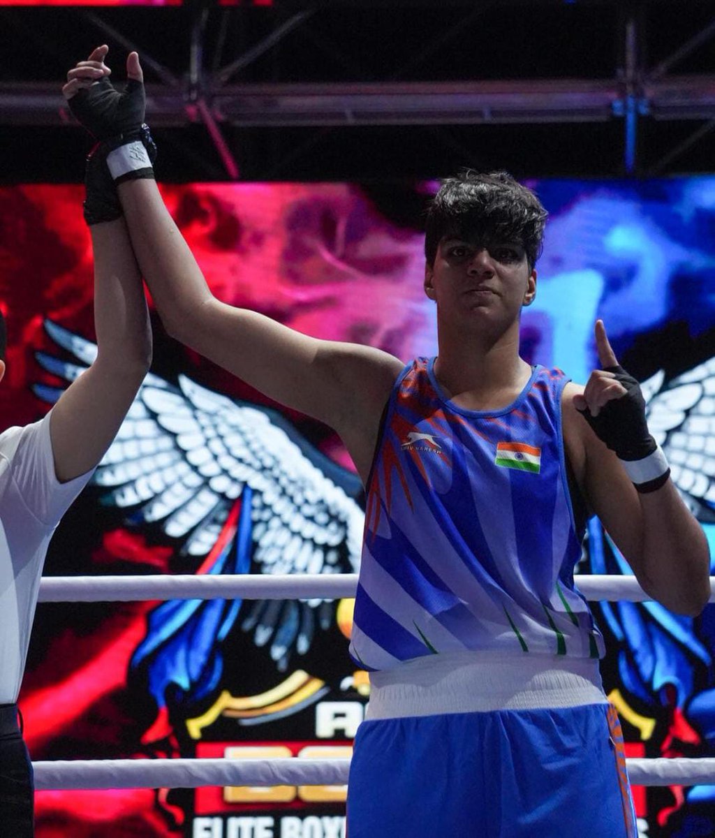 India_AllSports's tweet photo. 𝐁𝐑𝐄𝐀𝐊𝐈𝐍𝐆: 𝐏𝐑𝐈𝐘𝐀 𝐆𝐇𝐀𝐍𝐆𝐇𝐀𝐒 𝐃𝐄𝐋𝐈𝐕𝐄𝐑𝐒 𝐆𝐎𝐋𝐃 𝐅𝐎𝐑 𝐈𝐍𝐃𝐈𝐀! 🥇🇮🇳 

BOXING: Beats Marie-Bathoul of Canada 4-1 in 60kg Final 

#Glasgow2026withIAS #Glasgow2026 https://t.co/EKTEitSuKs