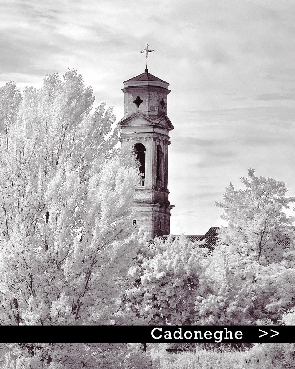 crisferro73's tweet photo. Non è neve. È Cadoneghe a giugno.

Quello che vedi bianco non è un filtro.
È il campanile di Sant'Andrea che emerge da un bosco che i tuoi occhi non possono vedere così.

Infrarossi: 680 nm 
.
#fotografiainfrarossi #infraredphotography #veneto #cadoneghe https://t.co/4un3Gbfe7l