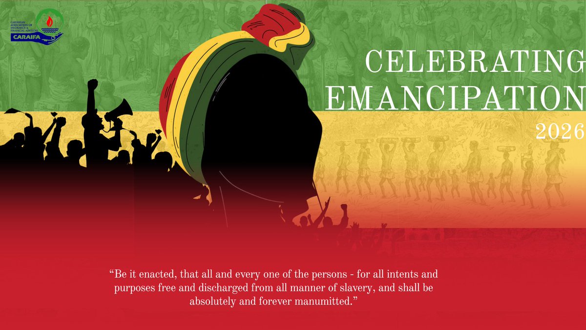 CARAIFA1's tweet photo. Happy Emancipation Day! Let us rejoice and reflect upon the freedom demanded by our people. #emancipation #freedomforall #caraifa https://t.co/wSlH0QcJZi