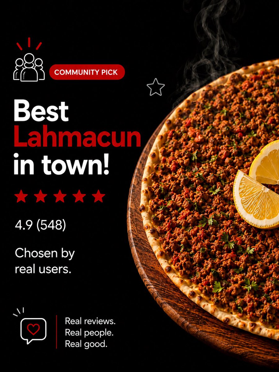 kitcieapp's tweet photo. 🔥 Best Lahmacun in town? Or just another opinion?

At Kitcie, every recommendation is powered by real people, real photos, and real experiences.

No sponsored rankings.
No fake reviews.
Just honest food lovers helping each other discover the best dishes.

Because choosing what to eat should be as enjoyable as eating it.

👇 Have you tried a lahmacun that deserves to be here? Tell us in the comments!

⸻

🔥 Şehrin en iyi lahmacunu gerçekten hangisi?

Kitcie’de öneriler gerçek insanlar, gerçek fotoğraflar ve gerçek deneyimler ile oluşturulur.

Sponsorlu sıralamalar yok.
Sahte yorumlar yok.
Sadece iyi yemeği seven insanların birbirine yaptığı dürüst öneriler var.

Çünkü önemli olan sadece nerede yediğin değil, ne yediğin.

👇 Sence bu listede olması gereken bir lahmacuncu var mı? Yorumlarda bizimle paylaş!

#kitcie #lahmacun #foodie #foodrecommendation #istanbulfood
