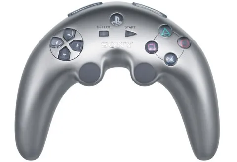 yellowspongey's tweet photo. @uncle_deluge I wish they'd gone with the original Sixaxis design that looked like a boomerang from the future https://t.co/laacLuOEdI