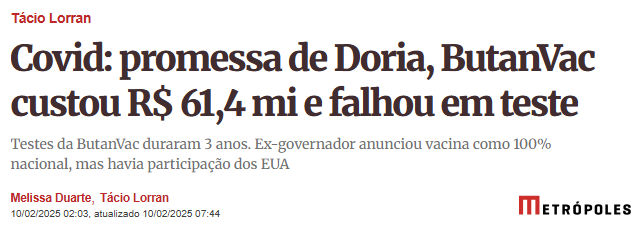 edubmGeekNerd's tweet photo. O grande problema da ButanVac não foi a ciência ter falhado, foi muito além disso. 

O erro esteve no excesso de propaganda política.

Transformar um teste experimental em bandeira eleitoral criou esperanças exageradas. 

Quando o resultado decepcionou, a confiança na ciência e nas instituições sofreu muito.

Querer produzir no Brasil com tecnologia mais barata (como ovos) é positivo. 

Mas chamar de “100% nacional” uma vacina cuja base veio dos EUA já abalou a credibilidade. 

Bastava falar a verdade: “estamos adaptando uma tecnologia estrangeira promissora e sem royalties”.

Para ciencia os R$ 61,4 milhões não foram totalmente perdidos pois geraram conhecimento. 

Mas para o bolso dos contribuintes não podermos dizer o mesmo, já que ele não tem direito de escolha.

E ele é obrigado a bancar mesmo que não queira.

Porém, a forma de vender a promessa foi um fiasco de comunicação. 

Ciência precisa de investimento sério, e não de espetáculo político.
-
R$ 61,4 milhões (pelo Instituto Butantan).

Matéria completa:
https://t.co/OsCpz7gcSb