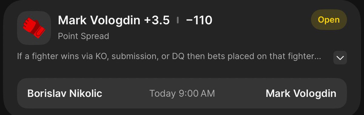 DLinezBetz's tweet photo. Vologdin +3.5 is one of the easiest lockhe won’t stop coming forward https://t.co/1Vsvs3z0XF