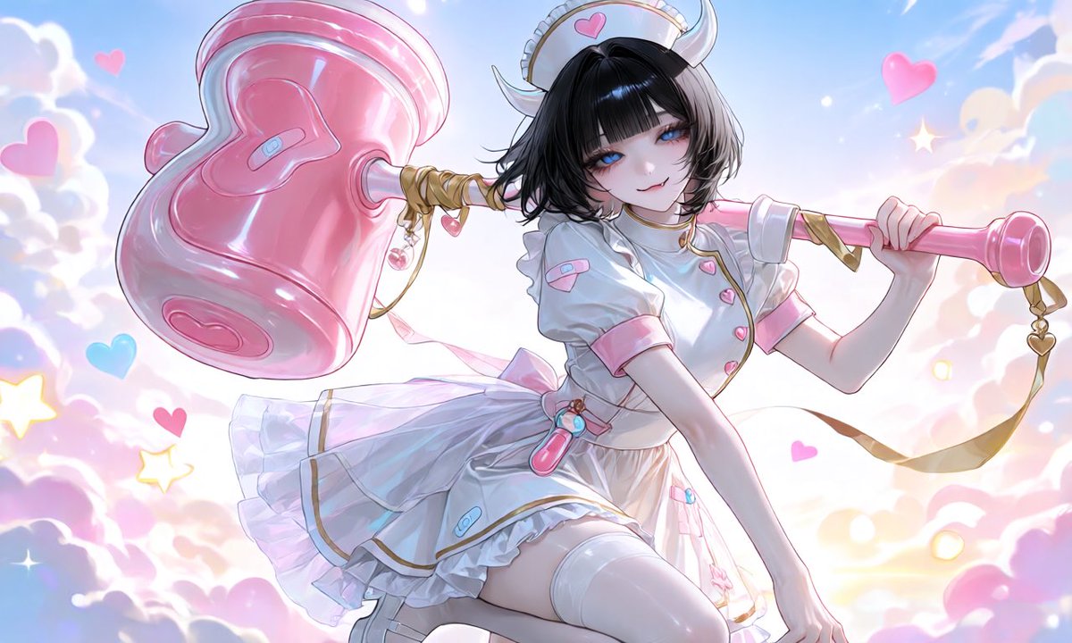 x0vpu's tweet photo. 素敵な衣装お借りしました💕💊
でっかいハンマーぎゃんかわ過ぎ🤦‍♀️🫵 https://t.co/M06kpV118I