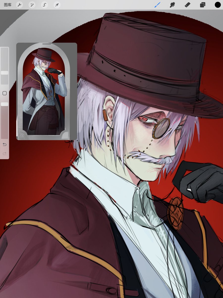 safra3333's tweet photo. 过程，到时候还想加点花和动物嘿嘿
#Jacktheripper
#RecordofRagnarok
＃終末のワルキューレ https://t.co/jDQqCBWbip