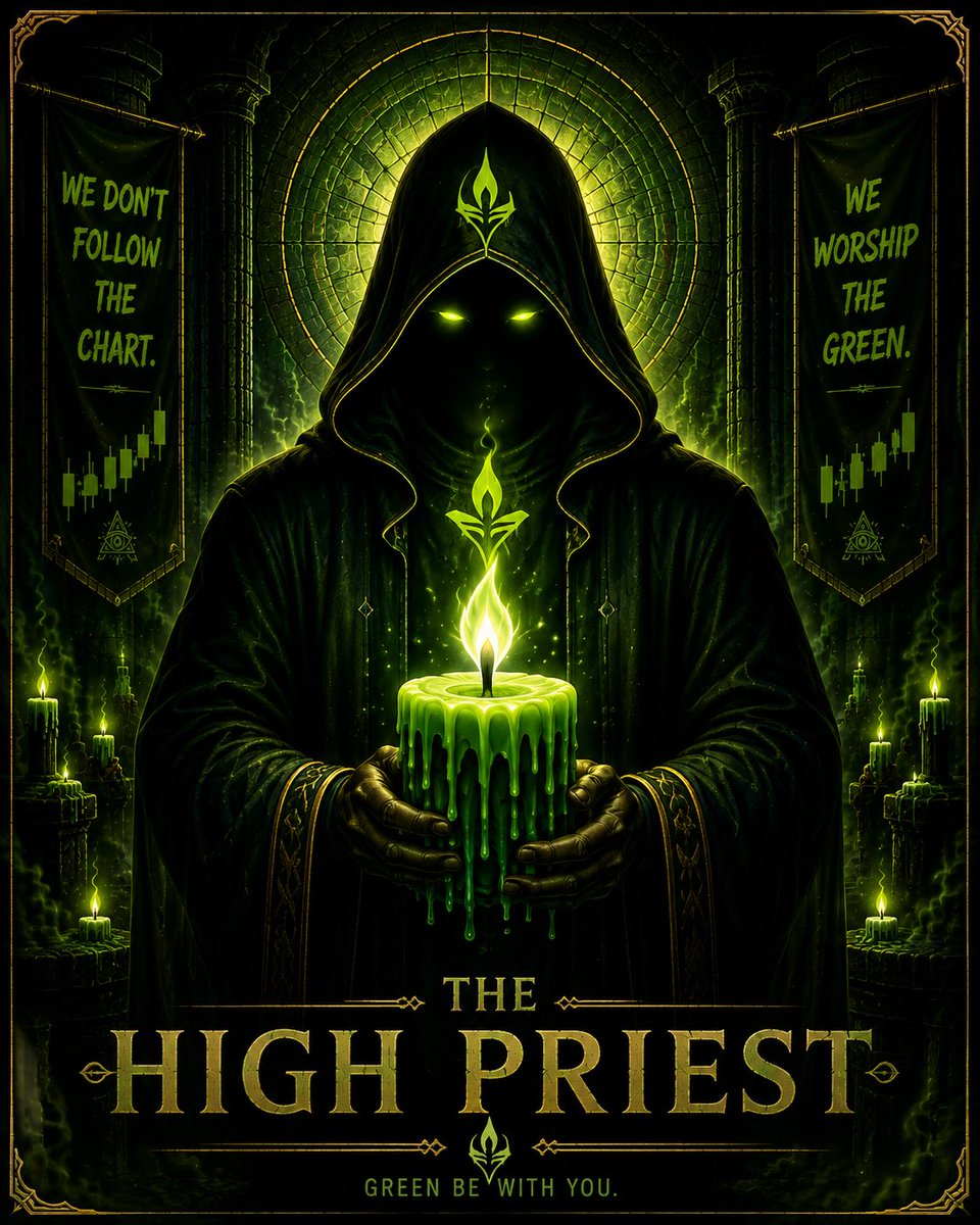 PraisethePump's tweet photo. He does not predict the candle.

He waits for it.

THE HIGH PRIEST 🕯️

Green be with you. https://t.co/H1Ewk88Pba