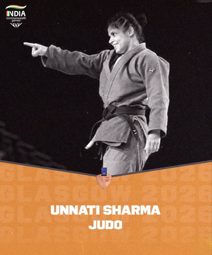 WeAreTeamIndia's tweet photo. Our judokas continue to shine! 🥋🥉🇮🇳 ⭐

Unnati Sharma fought well to secure bronze in the Women’s 63kg Judo event, marking India’s fourth medal from the event at CWG 2026. A strong win to claim bronze via Repechage. 

Let’s #Cheer4Bharat! 🇮🇳

#WeAreTeamIndia | #TogetherWeDream https://t.co/mgNynaAyOV