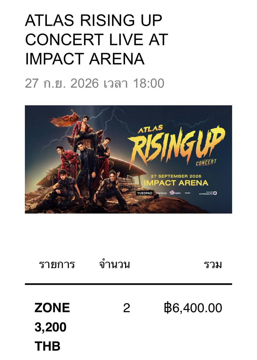 mubbcats's tweet photo. ป้าได้บัตรแล้ว ป้าจะไปกระโดดกรี๊ดในฮอลให้ดังๆ ทรส.พร้อม ชุดพร้อม เพื่อนที่ไปด้วยพร้อม กอว.พร้อม 27 กันยาได้เลยค่ะ 
#ATLASRisingUpConcert https://t.co/QsKZ0XmUC3