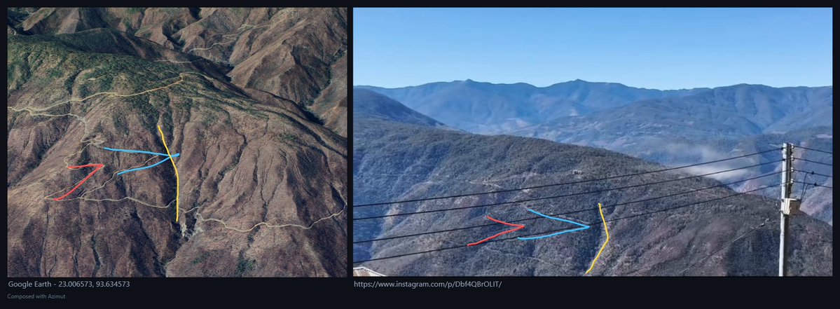 JohnSevenTwo's tweet photo. Falam, Chin State, myanmar - 7MMM2J4M+JR

30 December 2025
Junta jets hit their own position with two strikes, footage recorded by the AIF

23.006573, 93.634573

Source: https://t.co/R0EFWboJgL
@GeoConfirmed https://t.co/NOeJSOdfMC