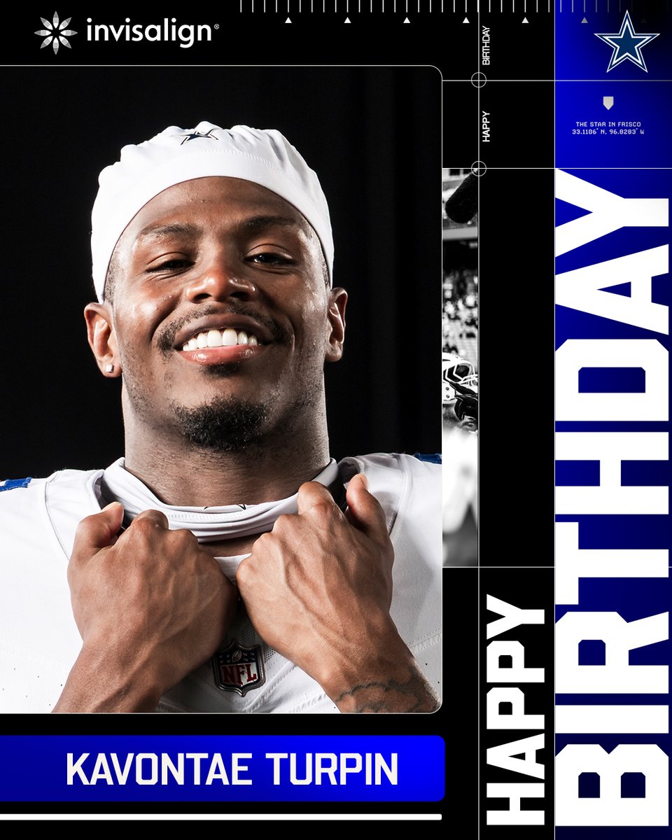 dallascowboys's tweet photo. turn up for Turp! 🎉 happy b-day @KaVontaeTurpin 

#DallasCowboys | @Invisalign https://t.co/lvjvpKb4Wq