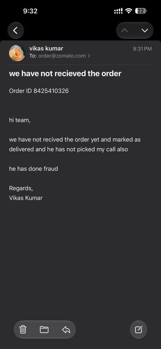vikasjgd's tweet photo. @zomato @zomatocare the item not dekivered its was my dad birthday cake and its mark delivered https://t.co/Kd8qvGQlZR