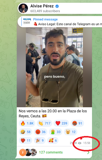 remerikos's tweet photo. -A las 15.58 hs ALVISE PÉREZ cuelga un vídeo en su Telegram avisando de que está a punto de coger un ferry rumbo a Ceuta

-A las 17.49 culpa a la subdelegación de Gobierno de filtrar su llegada a Ceuta

Bravo campeón 😂😂 https://t.co/dtaEwOsu6b