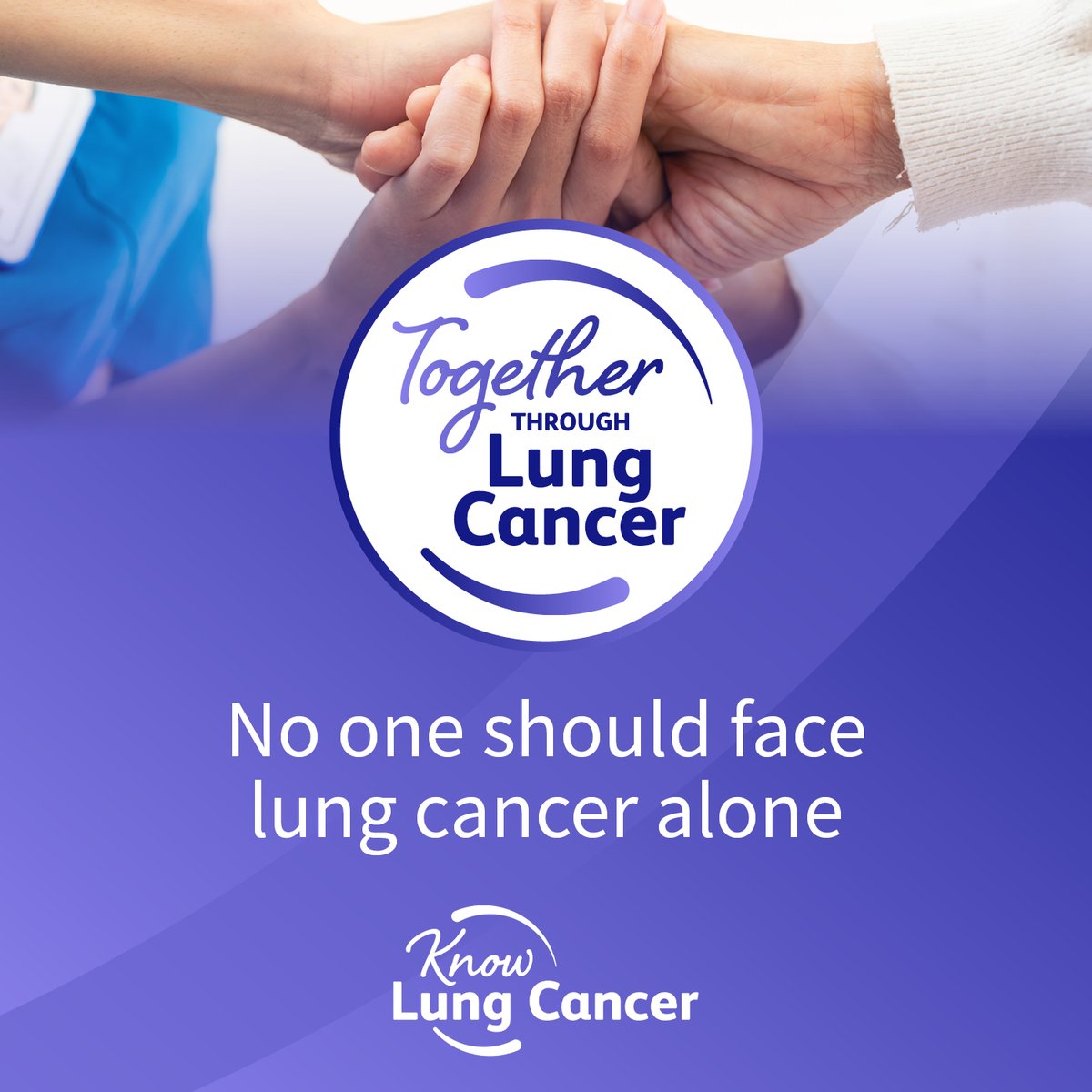 KnowLungCancer's tweet photo. No one should face lung cancer alone.  

Together through Lung Cancer reminds patients and caregivers that support, education, and community are within reach.  

#WorldLungCancerDay #LungCancerAwareness https://t.co/jWLuUyX5nY