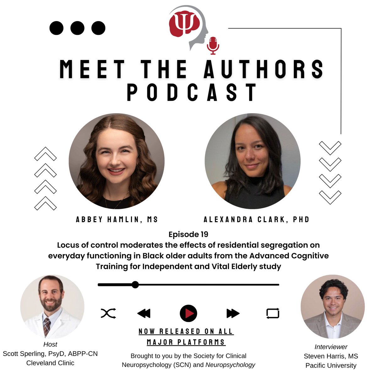 APADivision40's tweet photo. 🚨 NEW EPISODE ALERT 🚨 

Ep 19 of the "Meet the Authors" hosts Abbey Hamlin, MS, and Alexandra Clark, PhD, to discuss their research on residential segregation and locus of control shape everyday functioning over 10 years among Black older adults. 

Stream on platform of choice! https://t.co/xbMeX6tk2P