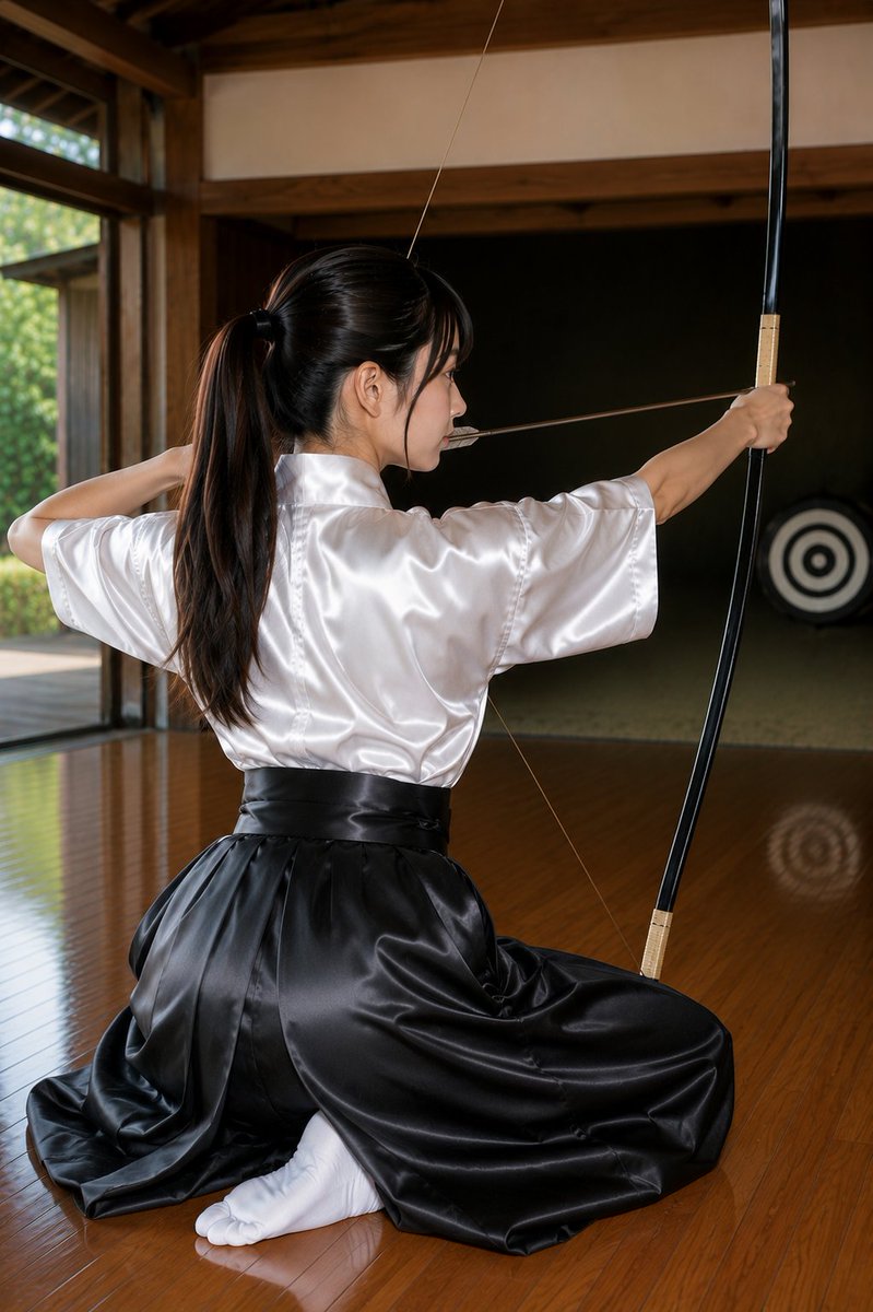 LovePhantom2501's tweet photo. #satin #kyudo #hakama https://t.co/7ltD5G2WNK