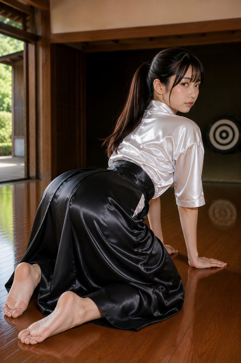 LovePhantom2501's tweet photo. #satin #kyudo #hakama https://t.co/7ltD5G2WNK