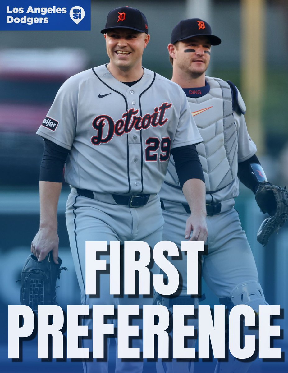 DodgersOnSI's tweet photo. The Dodgers are reportedly Tarik Skubal's "first preference" in free agency in a couple months👀👀

Whether they trade for him or not, Skubal could ultimately be a Dodger sooner rather than later...⬇️⬇️ https://t.co/oZtlQyvSDz