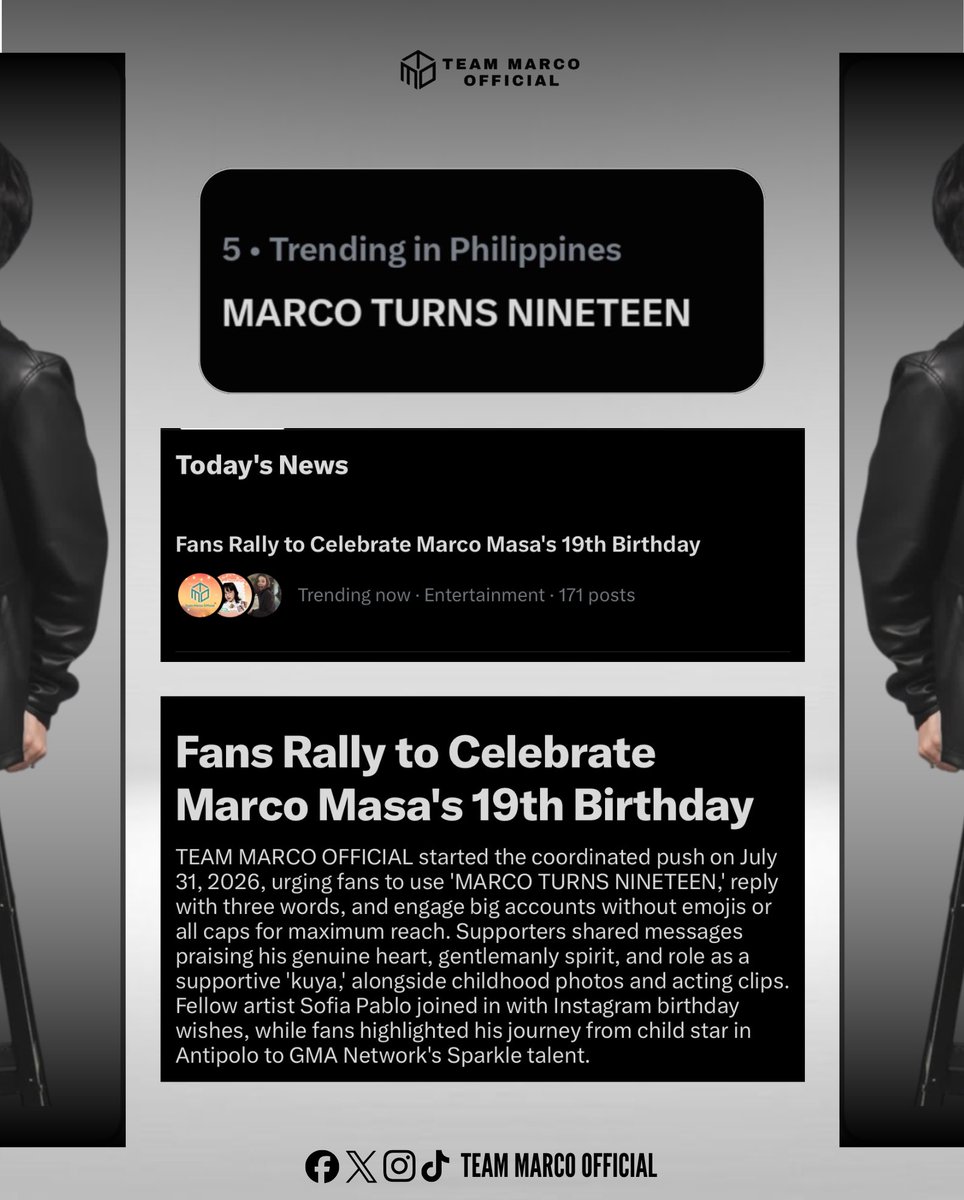 teammarcoofc01's tweet photo. A heartfelt thank you to everyone who joined our Trending Party! 💚

Thank you to all the solids and shippers who took the time to participate and show your support. Because of your teamwork and dedication, we made it to the Trending List and Trend News!

#MarcoMasa | Marco Masa https://t.co/Zom0s6KtWd