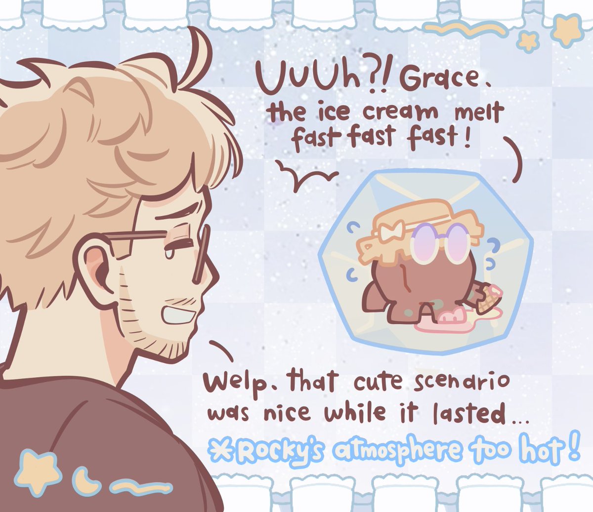 rei100_'s tweet photo. i forgor to post this heh

summer rocky !! 🏖️🍨

🌟keychain is in my shop!
#phm #projecthailmary https://t.co/bWX9N73Qif