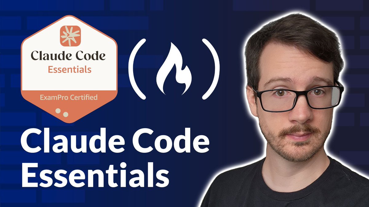 freeCodeCamp's tweet photo. Claude Code can do more than chat. It can read files, run terminal commands, and help you build agentic workflows from the terminal.

In this course, @andrewbrown teaches you how to install and use Claude Code on Windows, Linux, and Mac, and how the agentic loop works.

You'll also learn session management, how to track API usage and costs across providers, and more.

https://t.co/XeVVRGAQm8