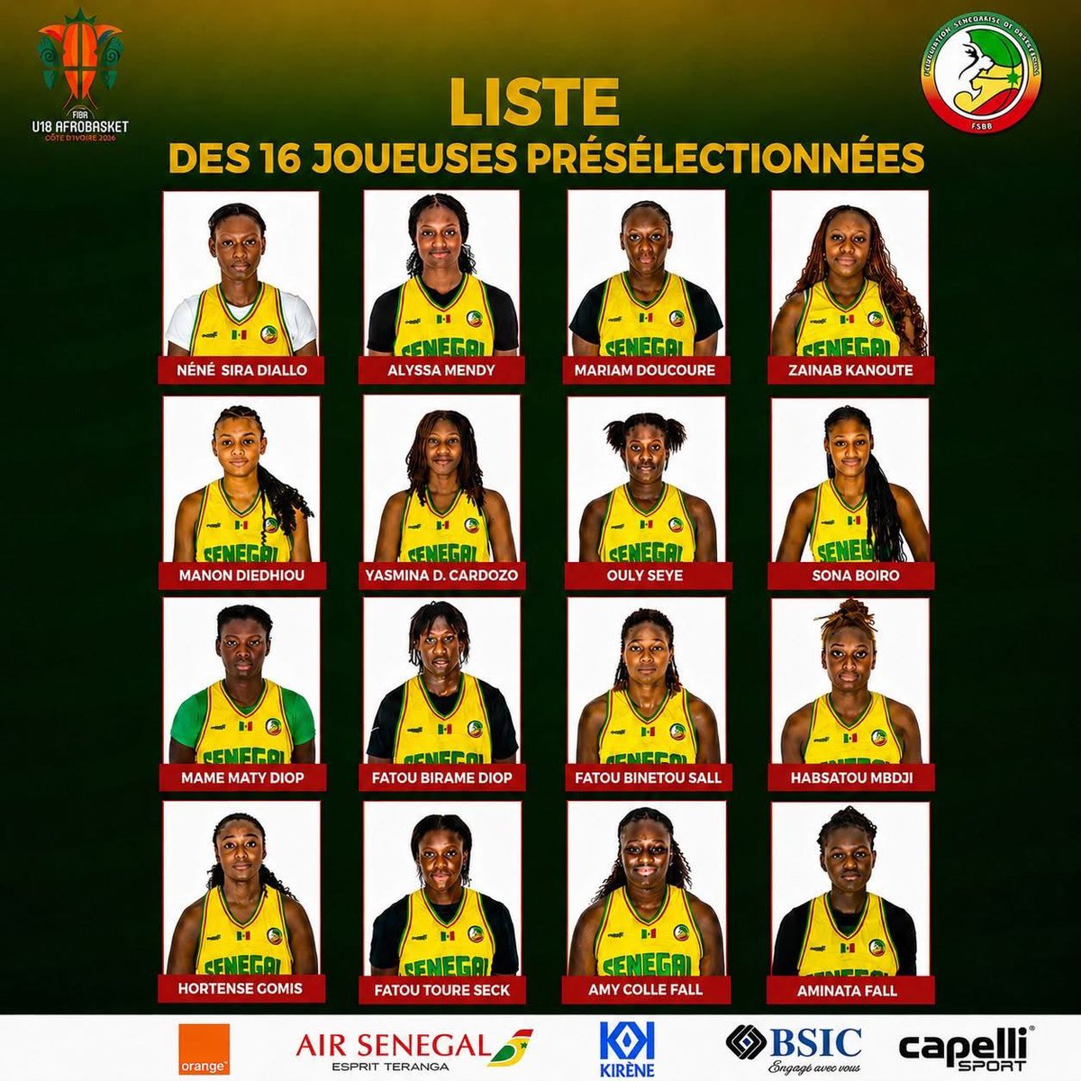 Papemoussa96's tweet photo. 🏀Liste Afrobasket féminin U18 2026 

#afrobasketfeminin https://t.co/yjaqdAVxzo