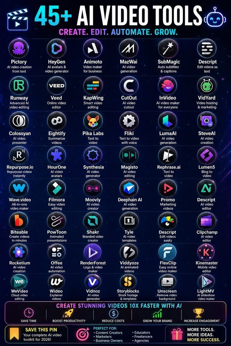 LeoNolan456's tweet photo. 🚀 GIVEAWAY ALERT! 🎉 Win access to 45+ AI Video Tools to create, edit &amp; automate videos like a pro! 🎥✨ 
To enter: ❤️ Like, 🔁 Repost, 💬 Comment "VIDEO", and 
 FOLLOW  Must 
Winners will be picked soon! 🍀 https://t.co/kqohwIC0DH